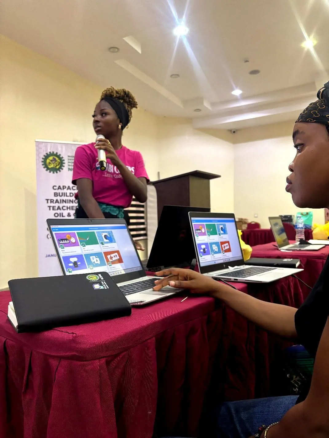 Sabi Coders instructor teaching a group